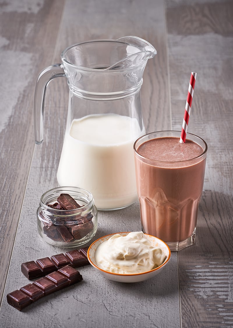 Batido de chocolate con leche - Fácil