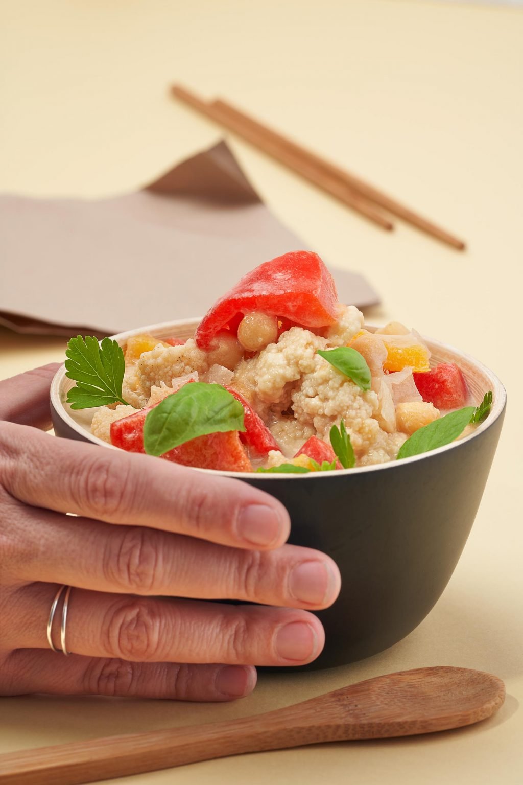 CURRY VEGANO DE COLIFLOR Y GARBANZOS Create Recipes Recetas para elaborar con tu Chefbot