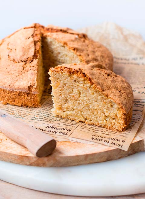 Bizcocho de manzana en freidora de aire. Receta fácil para un bizcocho  casero delicioso