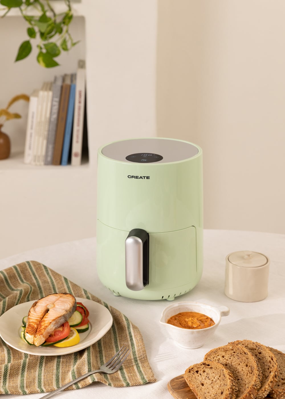 AIR FRYER - Freidora De Aire 1.5 L Verde Pastel