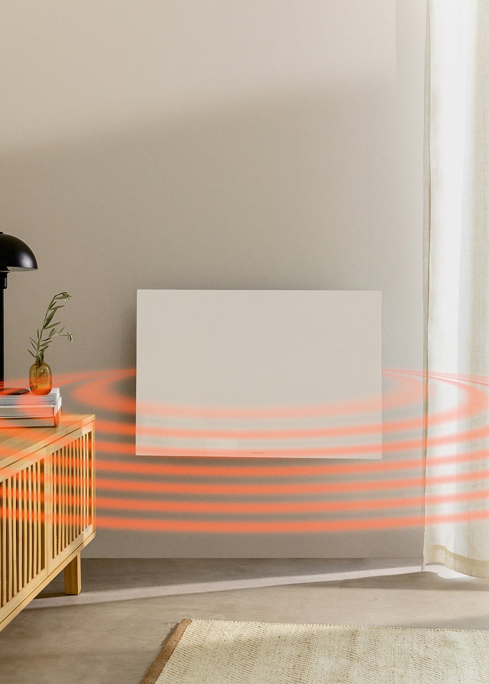WARM MINIMAL IR - Calefactor Infrarrojo De Pared Con WiFi Blanco Roto