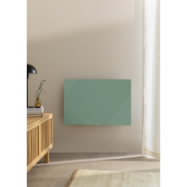 WARM MINIMAL IR - Radiateur Infrarouge Mural Avec WiFi Vert Sauge. Basse Consommation