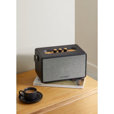 SPEAKER RETRO - Haut-parleur Portable Avec Bluetooth, USB Et AUX Noir
