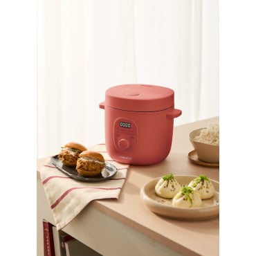 RICE COOKER STUDIO - Cuiseur À Riz Électrique Multifonction Avec Panier Vapeur Terracotta
