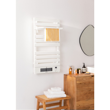 WARM TOWEL PRO - Sèche-serviettes Électrique Avec Chauffage Et Wifi 1500W Blanc. Basse Consommation