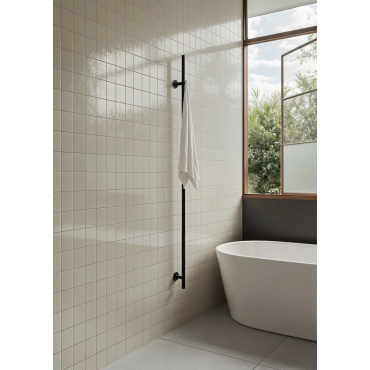 WARM TOWEL TUBE - Sèche-serviettes Électriques 60W/120W Noir. Basse Consommation