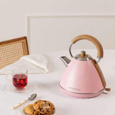 KETTLE RETRO - Bollitore Elettrico Rosa Pastello