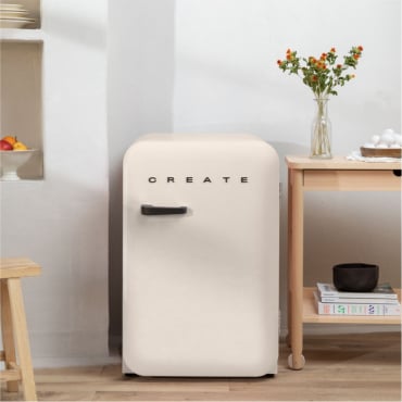 FRIDGE RETRO 107L - Frigorifero In Stile Retrò Bianco Sporco