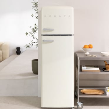 FRIDGE STYLANCE TOP 246L - Frigorifero Combinato In Stile Retrò Bianco Sporco