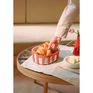 KITCHENWARE STUDIO - Cestino Per Il Pane Foderato In 100% Cotone Terracotta