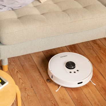 NETBOT LS27 - Robot Aspirapolvere Lavapavimenti Laser Con Base Per Autosvuotamento 2700Pa Bianco