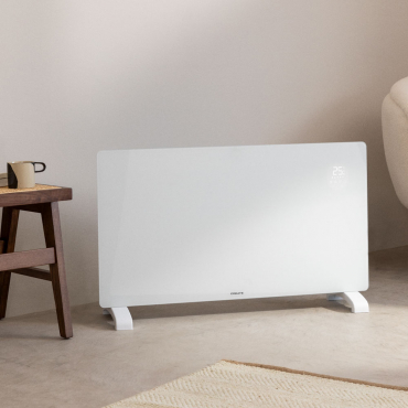 WARM CRYSTAL 2500W - Termoconvettore Elettrico In Vetro Con WiFi Senza Ruote