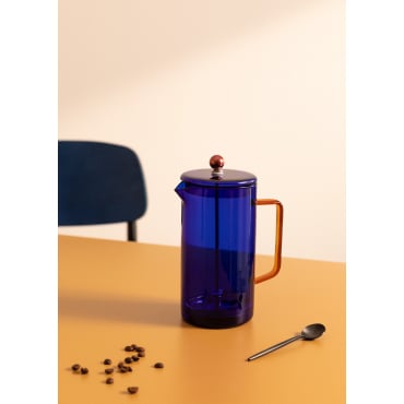 AMBAR COLLECTION - Cafetière 500ml En Verre Borosilicaté Blu Cobalto