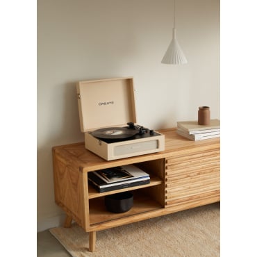 RECORD PLAYER RETRO - Giradischi Retrò Con Bluetooth, USB, SD, MicroSD E MP3 Sabbia