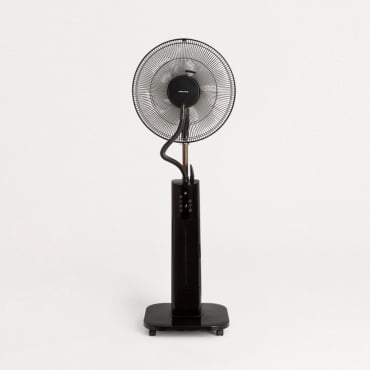 AIR MIST PRO - Ventilatore Nebulizzante Oscillante Con Telecomando Nero
