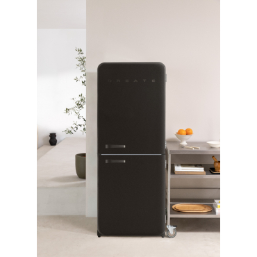 FRIDGE RETRO COMBI - Frigorifero Combinato In Stile Retrò 401L Nero