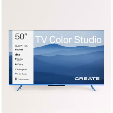 TV COLOR STUDIO 50" - TV Smart QLED 4K Con Schermo Antiriflesso E Cornice Colorata Blu Cobalto