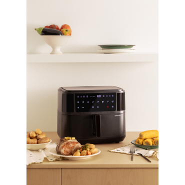 AIR FRYER DUAL - Friggitrice Ad Aria Ad Aria 10 L Con Separatore Nero