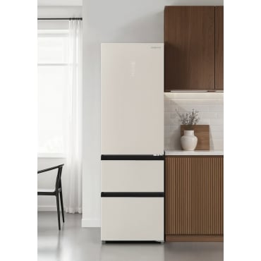 FRIDGE STUDIO COMBI PRO FLEX 401 - Frigorifero Da 401L No Frost In Stile Italiano Con Space Pro E Care+ Bianco Sporco