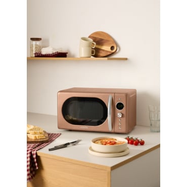 MICROWAVE RETRO - Forno A Microonde 20 L Con Grill Digitale 900 W Moka