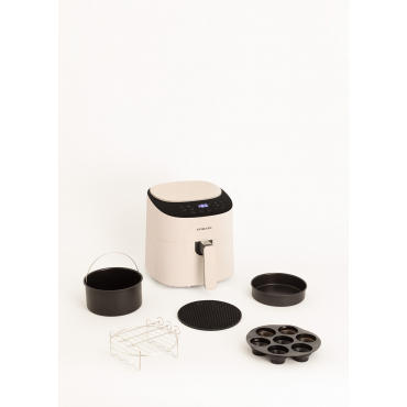 Set AIR FRYER PRO COMPACT 3.5 L + Accessoires Gebroken Wit
