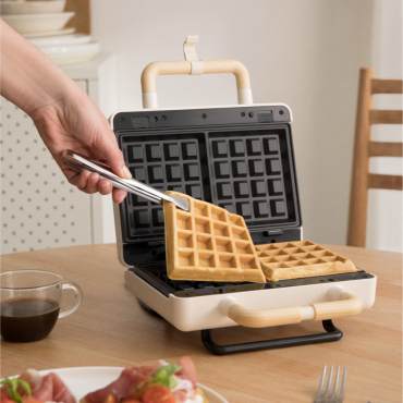 STONE STUDIO - Tosti-ijzer, Grill En Wafelijzer Met Verwisselbare Platen Gebroken Wit