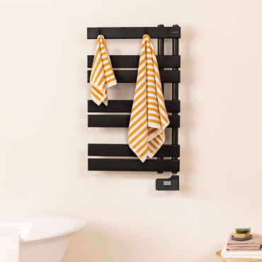WARM TOWEL MODERN - 400W Elektrisch Olie Handdoekenrek Zwart
