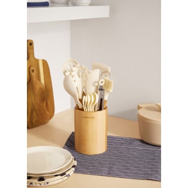 KITCHENWARE STUDIO - Silicone En Houten Keukengerei Gebroken Wit