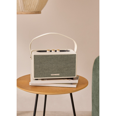 SPEAKER RETRO - Draagbare Luidspreker Met Bluetooth, USB En AUX Gebroken Wit