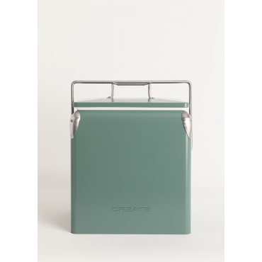 COOLER RETRO - 13L Thermische Koelbox Met Flesopener Sage
