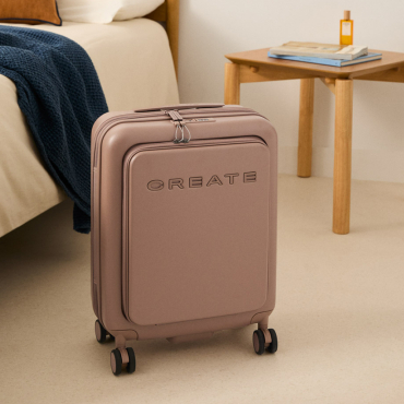 LUGGAGE STUDIO POCKET - Uitbreidbare Harde Polycarbonaat Koffer Geschikt Voor Low Cost-luchtvaartmaatschappijen Met TSA-slot Mokka