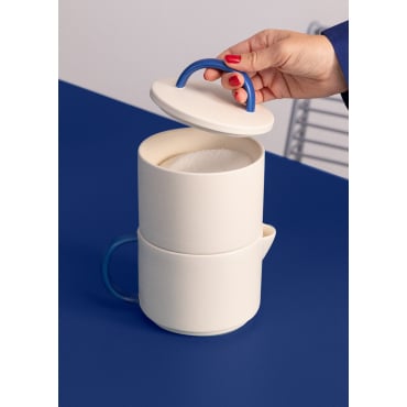 COBALTO COLLECTION - Ceramiczny Zestaw Do Herbaty Cukiernica I Dzbanek By CREATE