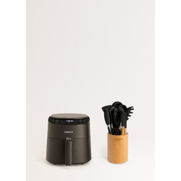 Pack AIR FRYER PRO COMPACT 3.5 L + Komplet Akcesoriów Kuchennych Czarny By CREATE