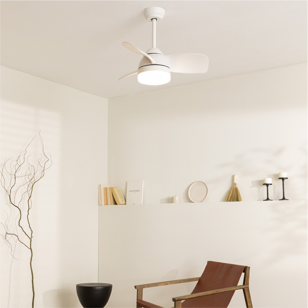 WIND ROUND - Wentylator Sufitowy 40W Cichy Ø76 Cm I Oświetleniem LED 15W Z Oświetleniem By CREATE