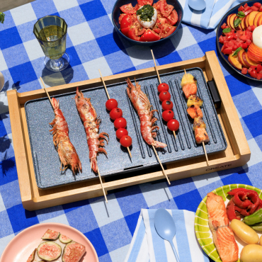 STONE FLAT BAMBOO - Grill Elektryczny 1800W Exclusive By CREATE