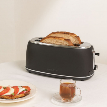 TOAST RETRO STYLANCE - Toster Czarny By CREATE
