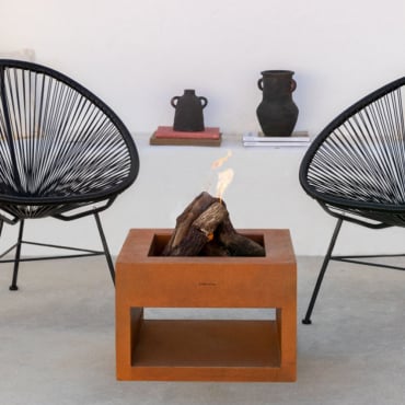 FIRE PIT CUBE - Kwadratowe Palenisko Ogrodowe Ze Stali Corten Stal Corten By CREATE