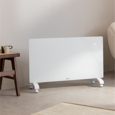 WARM CRYSTAL 2500W - Szklany Konwektor Elektryczny Z WiFi Na Kółkach By CREATE