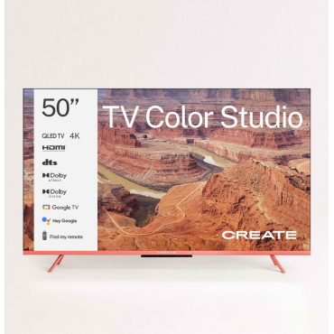 TV COLOR STUDIO 50" - QLED 4K Smart TV Z Ekranem Antyodblaskowym I Kolorową Ramą Terakota By CREATE