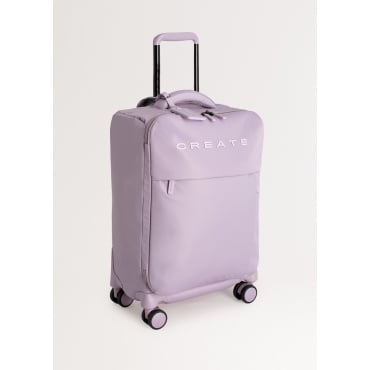 LUGGAGE STUDIO SOFT - Miękka Walizka Z Poliestru Z Zamkiem TSA I Wielokierunkowymi Kółkami Lawenda By CREATE