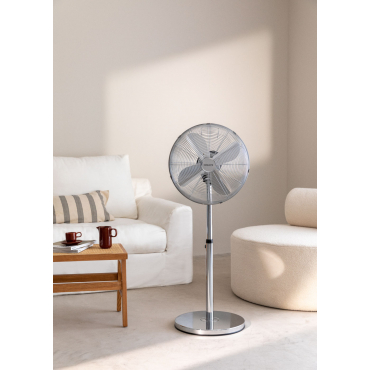 AIR STAND EASY - Wentylator Stojący Oscylacyjny 50 W Chromowany By CREATE