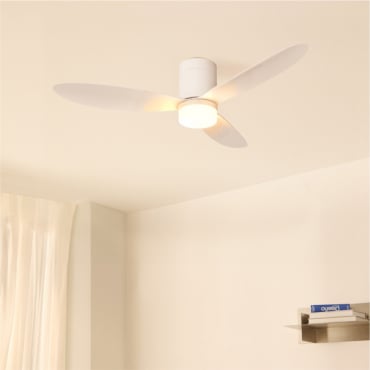 WIND LITE - Cichy Wentylator Sufitowy 40W Ø132 Cm Odpowiedni Do Użytku Wewnątrz I Na Zewnątrz Pilot Zdalnego Sterowania By CREATE