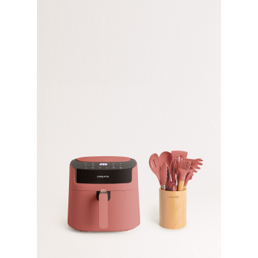 Pack AIR FRYER PRO LARGE 6.2 L + Conjunto De Utensílios De Cozinha Terracota By CREATE