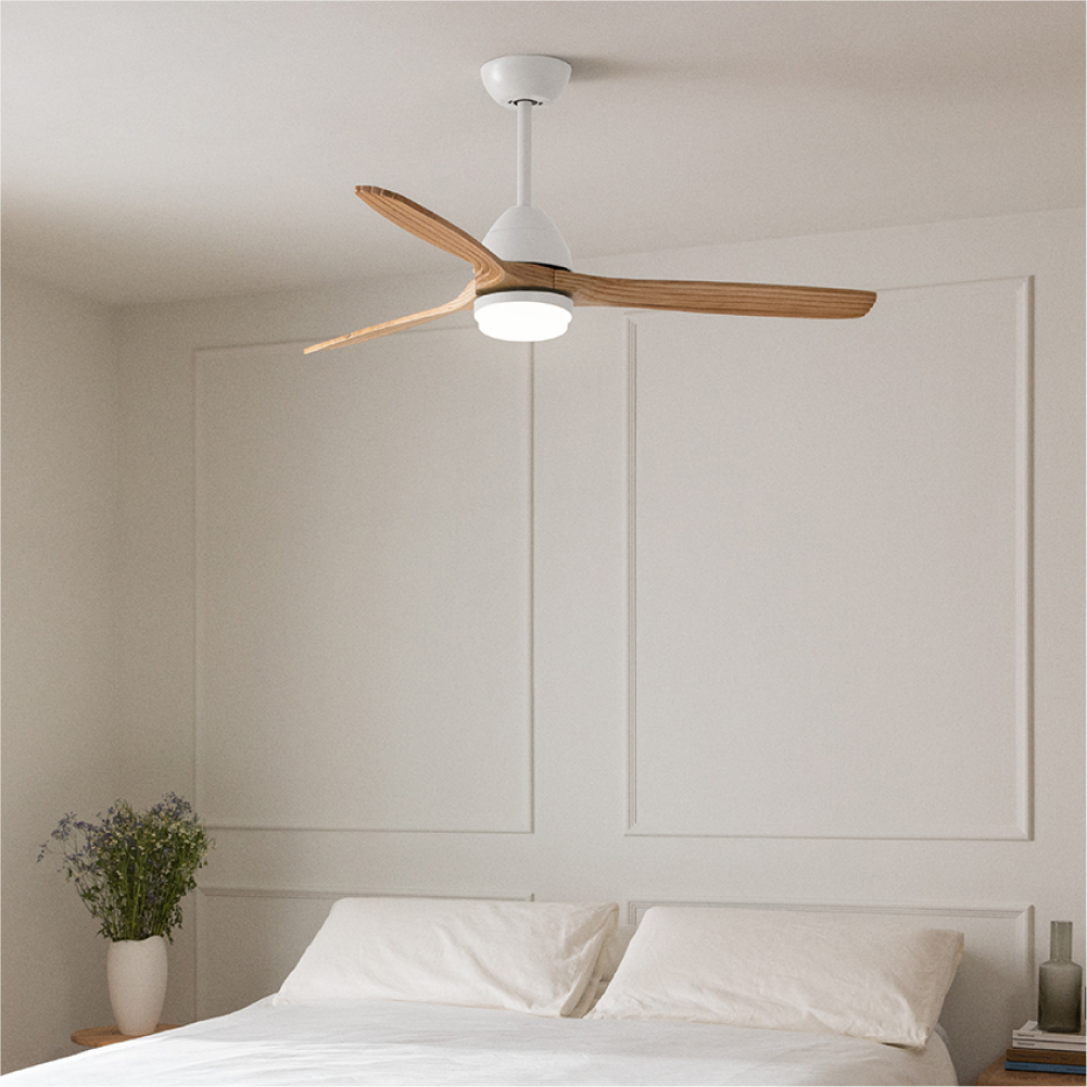 WIND CUP - Ventoinha De Teto 40W Silencioso Ø132 Cm 100% Madeira Controlo Remoto By CREATE