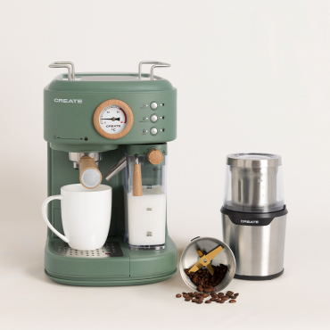 Pack THERA RETRO PRO Máquina De Café Expresso Semiautomática + MILL PRO Moedor De Café E Especiarias Sage By CREATE