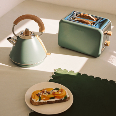 Pack Torradeira TOAST RETRO + Fervedor De Água KETTLE RETRO Sage By CREATE