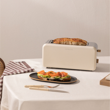 TOAST RETRO - Torradeira Para Fatias Largas Offwhite By CREATE
