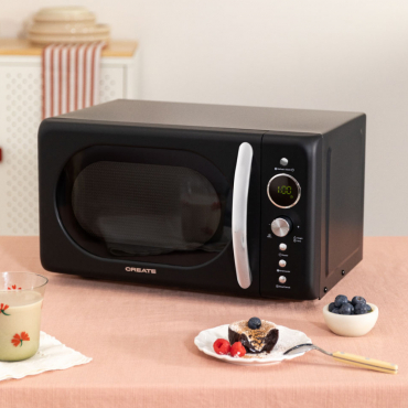 MICROWAVE RETRO - Micro-ondas Grill Digital 900 W Negro By CREATE