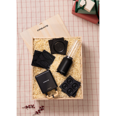 BRUNCH BOX - Caixa De Oferta Com Batedeira + Sanduicheira, Grill E Máquina De Waffles Individual + Três Placas Intercambiáveis Negro By CREATE