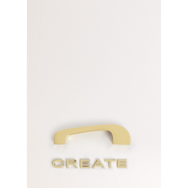 Conjunto De Puxador E Logotipo Para FRIDGE RETRO Oro By CREATE